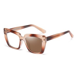 Model 95022 Anti-Blue Light Photochromic Sunglasses — Cat-Eye Style (2025 New Arrival) | Western-Inspired Fashion | Non-Prescription Optical Frame | Women's Style | Instagram-Inspired | Cross-Border Exclusive