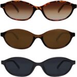 Sunglasses Retro Cat-Eye Oval Sunglasses for Women – UV Protection (#3571)