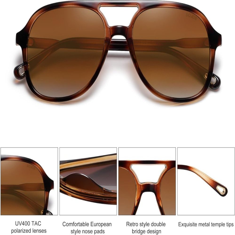 Sunglasses Retro Polarized Aviator Sunglasses #9708