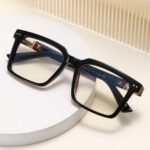 Optical Frames 95020 New Arrival: European & American Style Square-Frame Photochromic Optical Glasses — Women's Artistic, Outdoor, and Street-Style Sunglasses