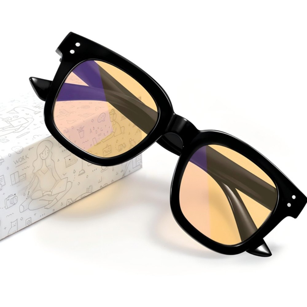 Blue light blocking glasses Model 3200 Oversized Blue Light Blocking Computer Glasses, UV Protection Gaming Eyeglasses for Men and Women