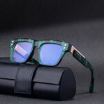 Optical Frames 98312 Men Vintage Square Photochromic UV Protection Sunglasses