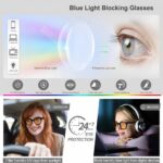 Blue light blocking glasses Model 3200 Oversized Blue Light Blocking Computer Glasses, UV Protection Gaming Eyeglasses for Men and Women