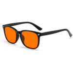 Blue light blocking glasses Model 8082 Unisex Retro Clear Lens Glasses, Square Rivet Decor Frame, Blue Light & UV Blocking Computer Eyeglasses