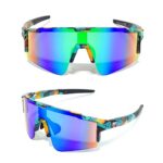 Cycling glasses Colored Lens Semi-Rimless Sunglasses / Cycling Goggles #9561