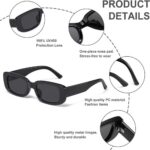 Sunglasses Rectangular Sunglasses for Men and Women – Stylish, Retro, and Cool Square Frames #3056