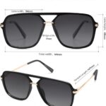 Sunglasses Square Sunglasses, Retro, Polarized Lenses #3583