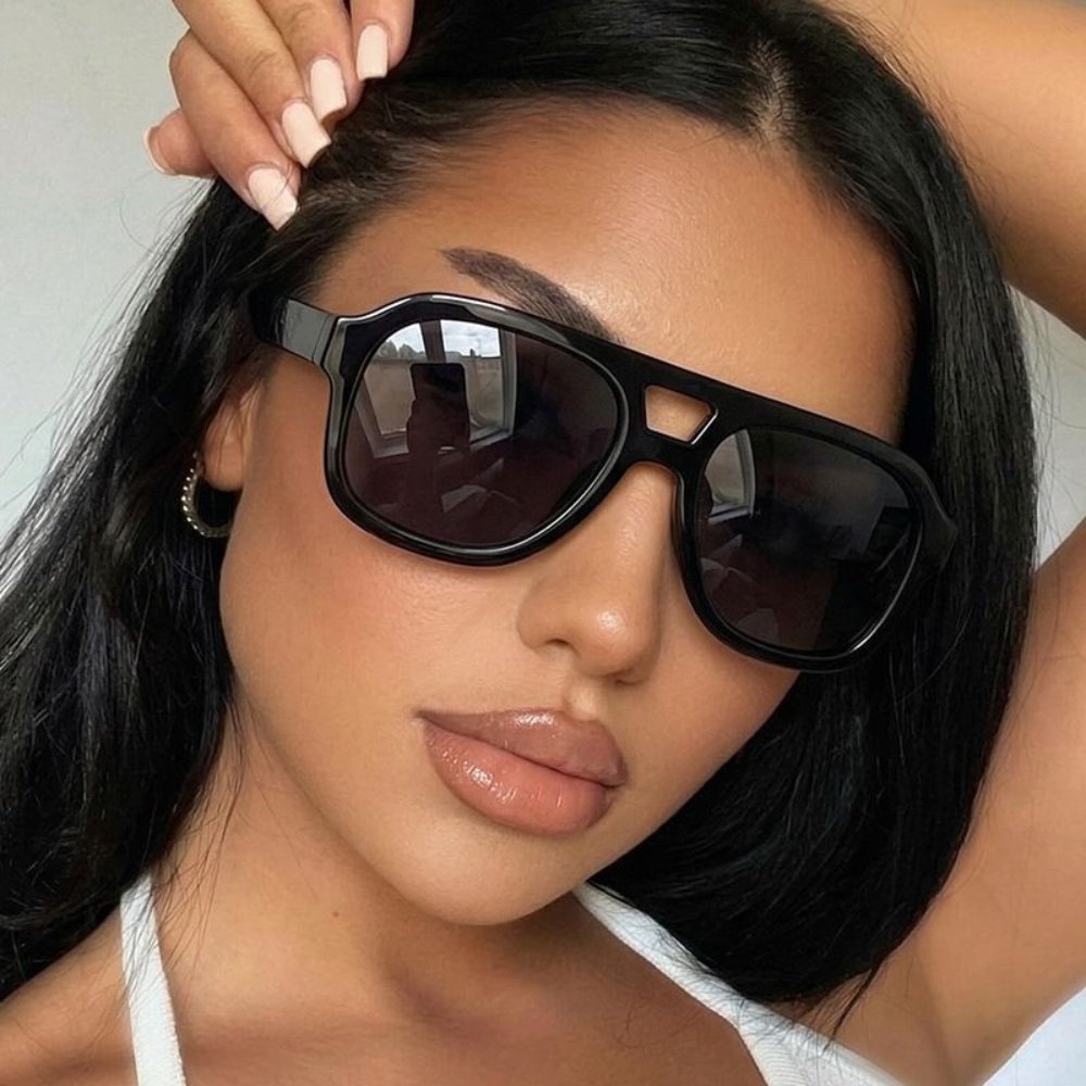 Sunglasses Double-Bridge Aviator Glasses (Large Frame) #3573