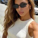 Sunglasses Retro Rectangular Sunglasses #1069