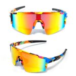 Cycling glasses Colored Lens Semi-Rimless Sunglasses / Cycling Goggles #9561