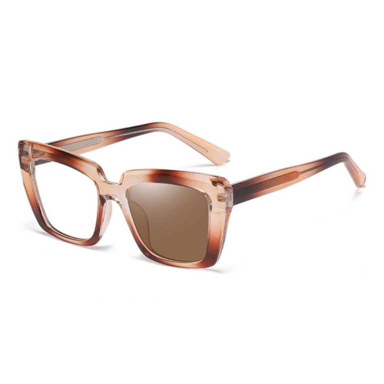 Optical Frames Model 95022 Anti-Blue Light Photochromic Sunglasses — Cat-Eye Style (2025 New Arrival) | Western-Inspired Fashion | Non-Prescription Optical Frame | Women's Style | Instagram-Inspired | Cross-Border Exclusive